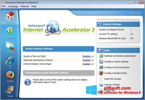 Captură de ecran Ashampoo Internet Accelerator pentru Windows 8