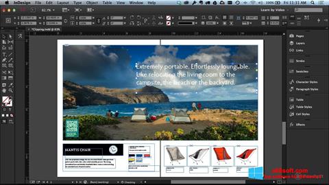 Captură de ecran Adobe InDesign pentru Windows 8