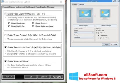 Captură de ecran Easy Display Manager pentru Windows 8
